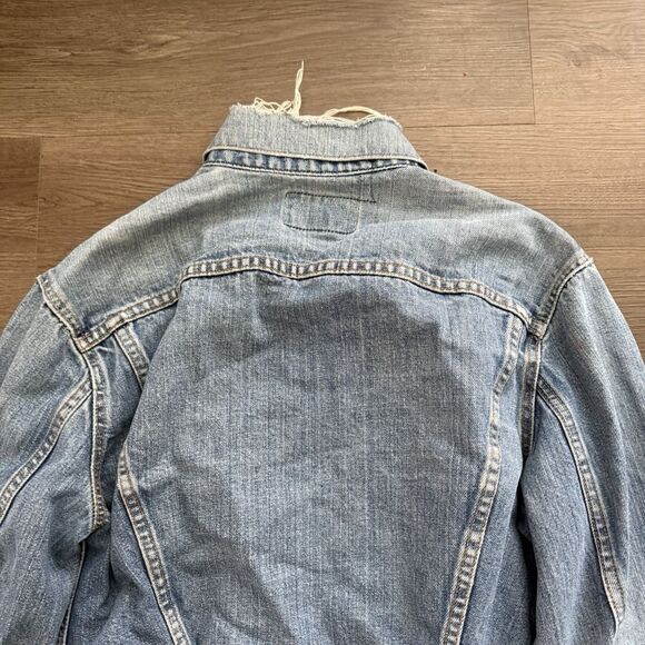 VTG Levis Big E Trucker Jacket 70505-0217 #52 Stamp Button 40 Distressed Raw Hem - Picture 9 of 11